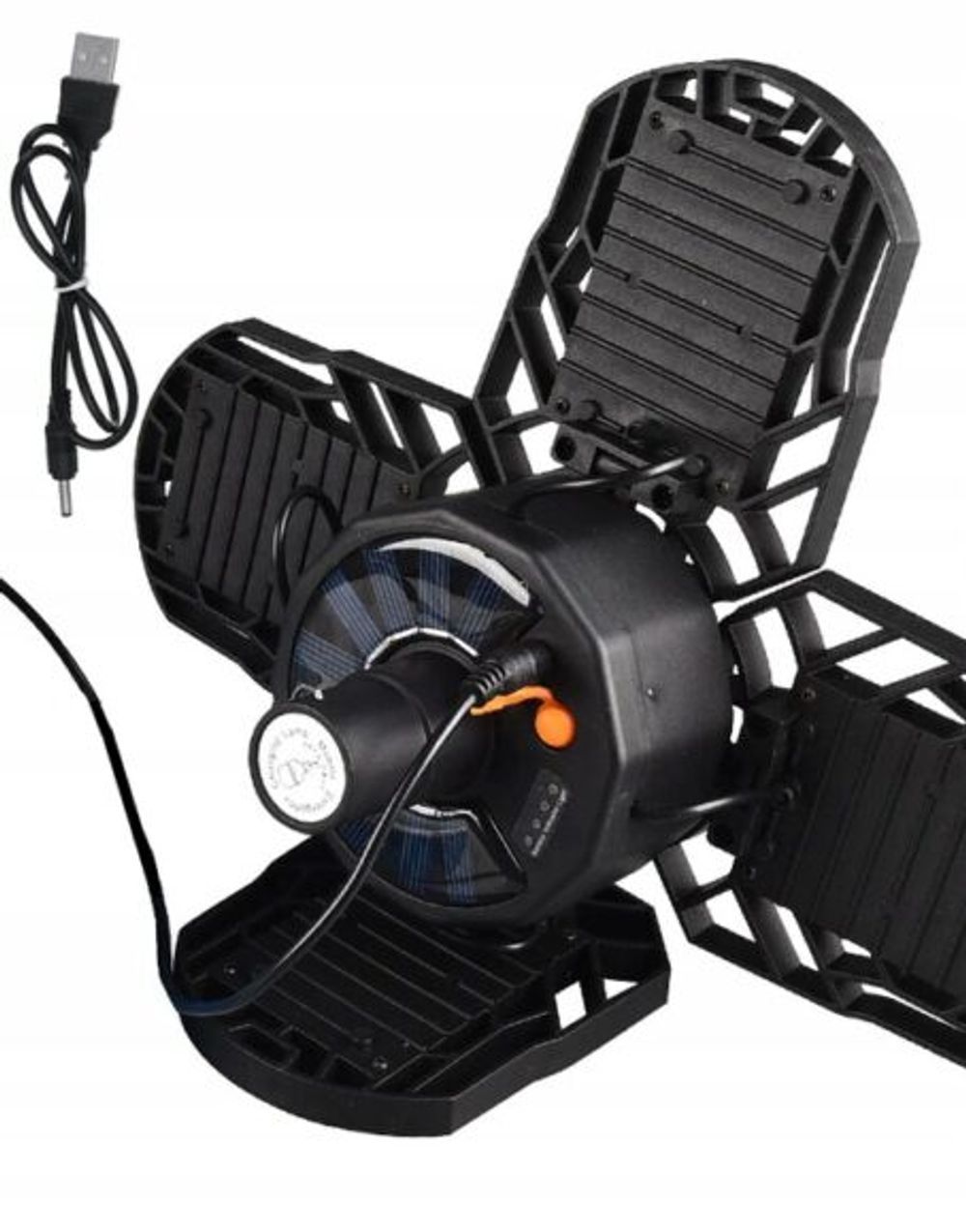 Lampa ar saules paneli kempingam 200W