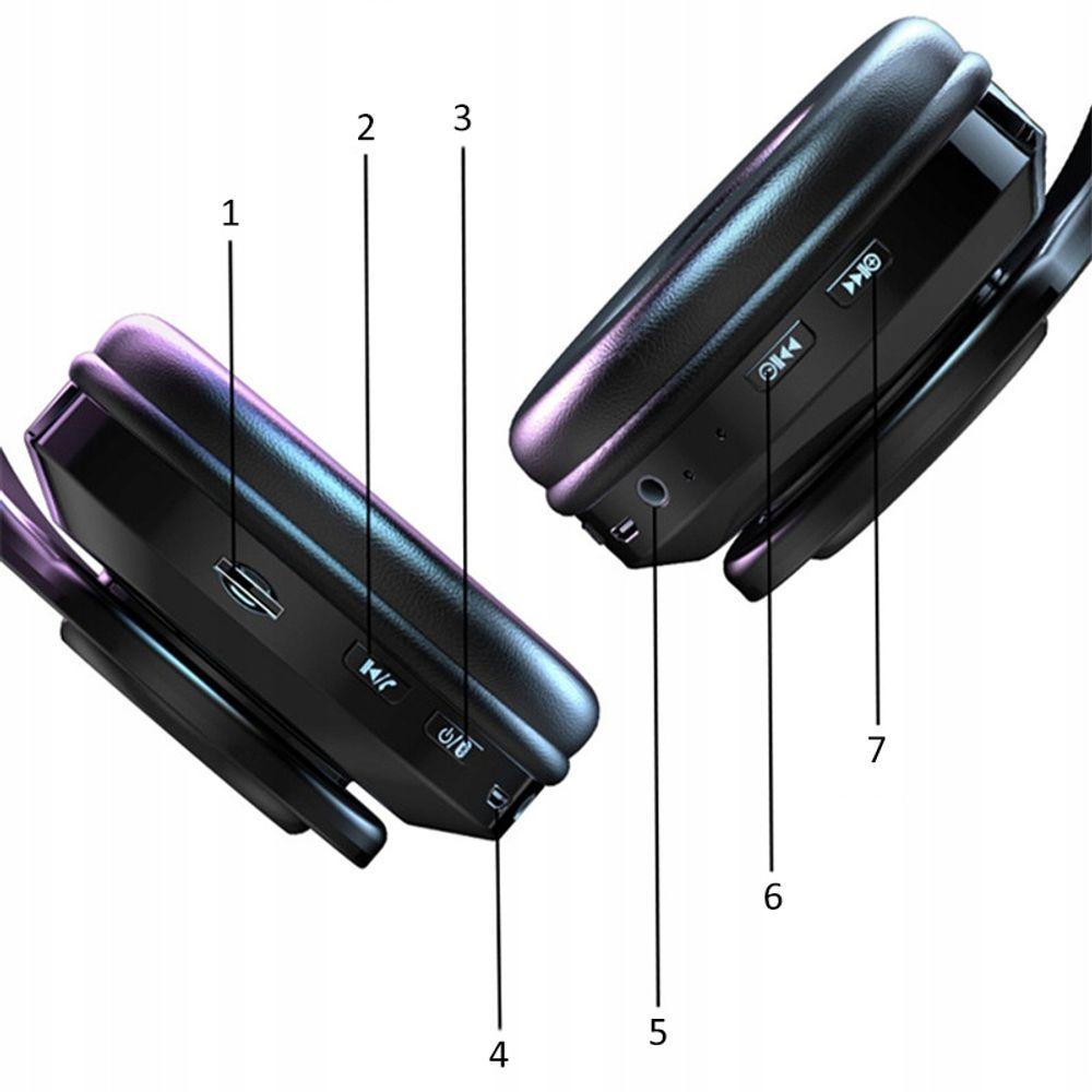 Bezvadu Bluetooth austiņas ar RGB LED apgaismojumu