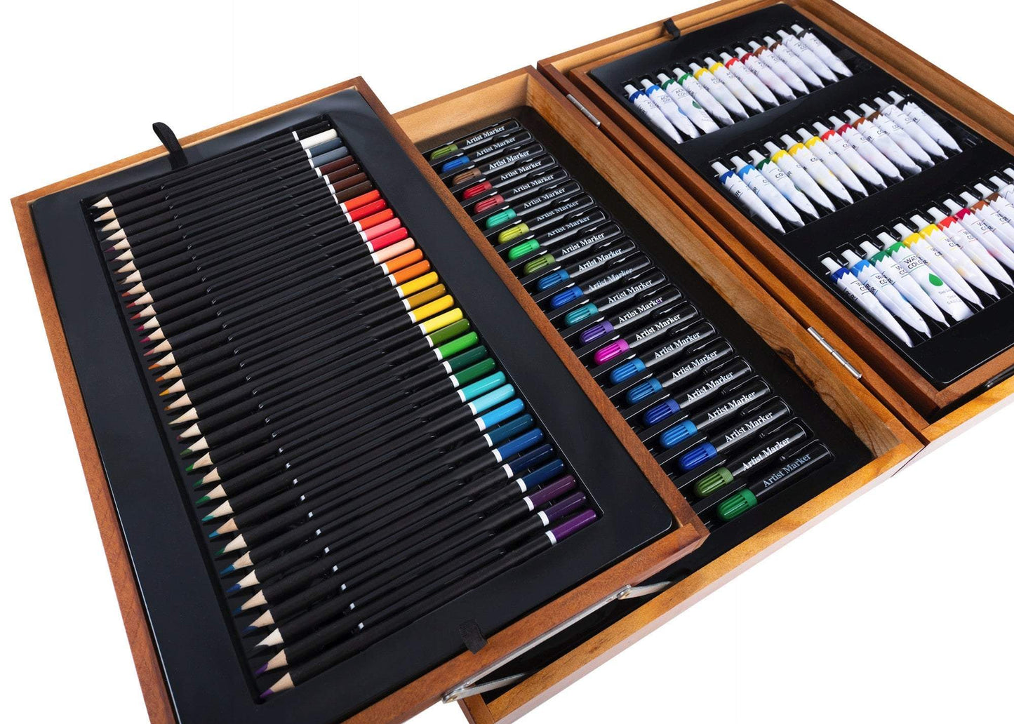 Mākslas komplekts koka koferī 174 gab.