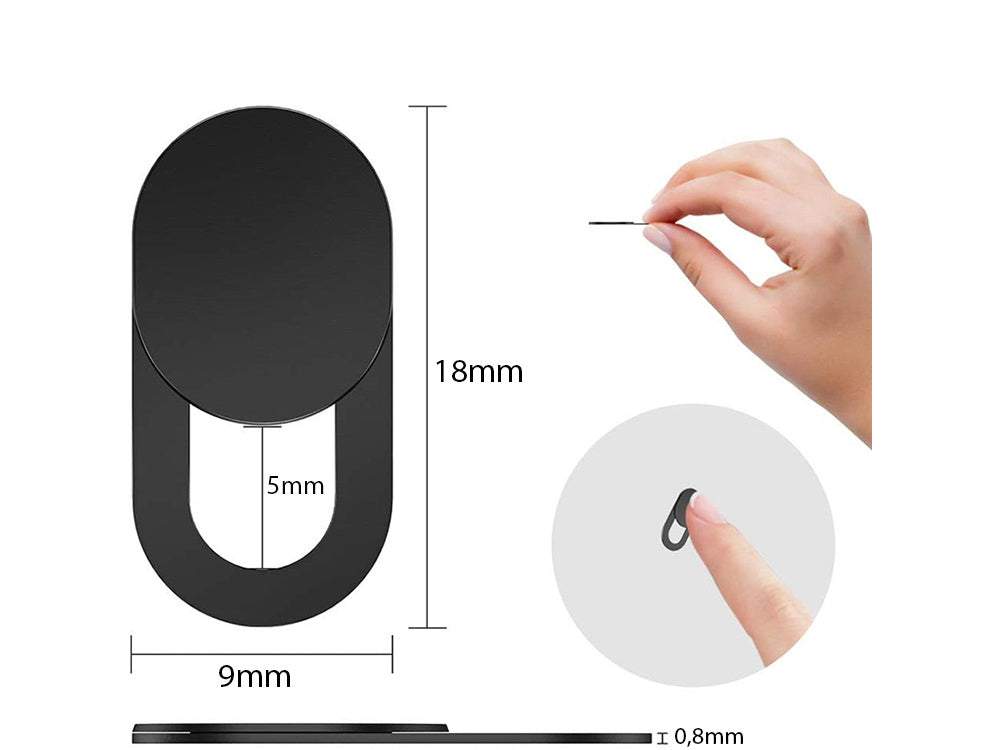 Klēpjdatora un tālruņa kameras aizsegs līmējams (3 gabali)