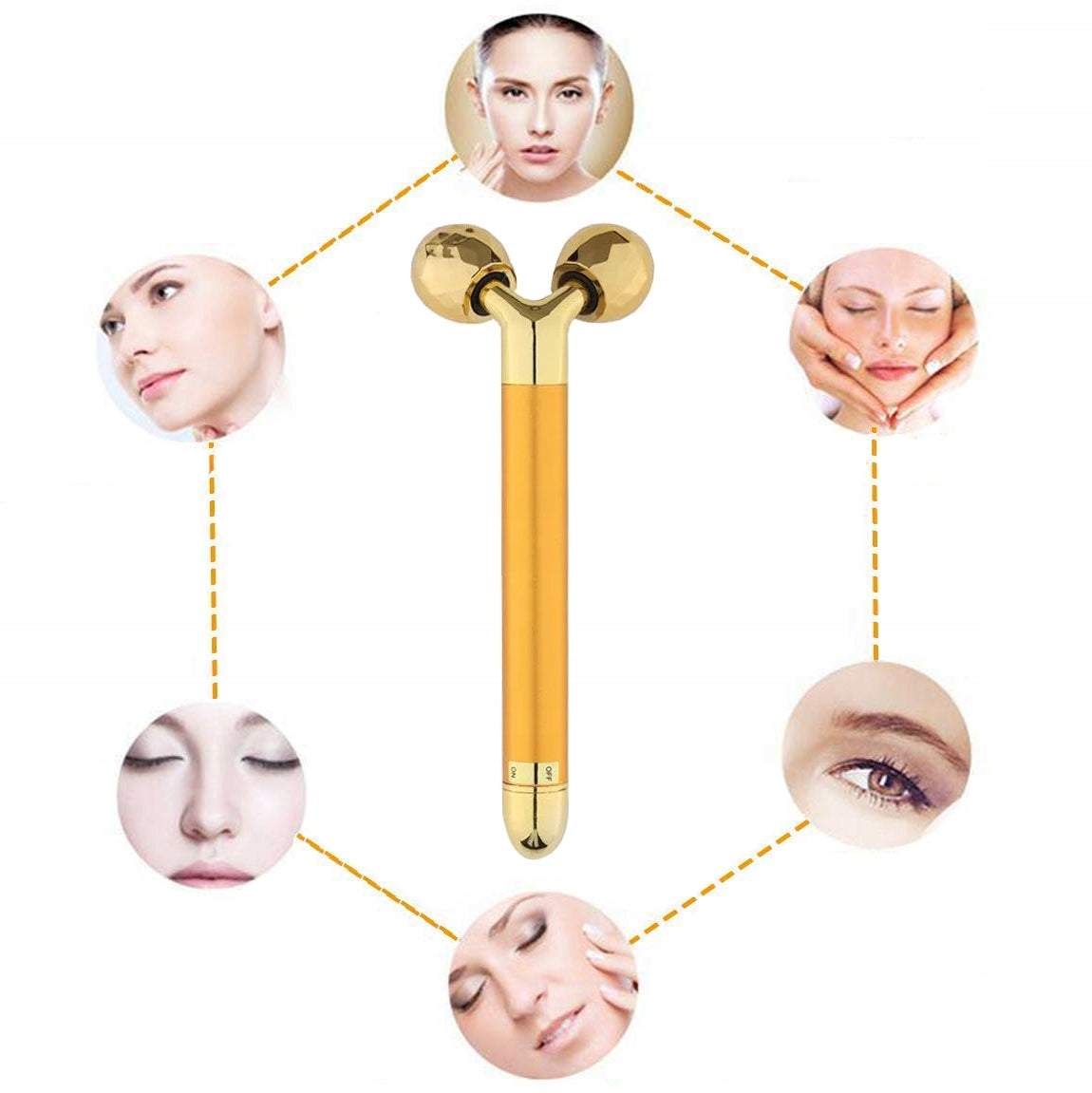 3D masieris sejai ar vibrējošām bumbiņām, zelta