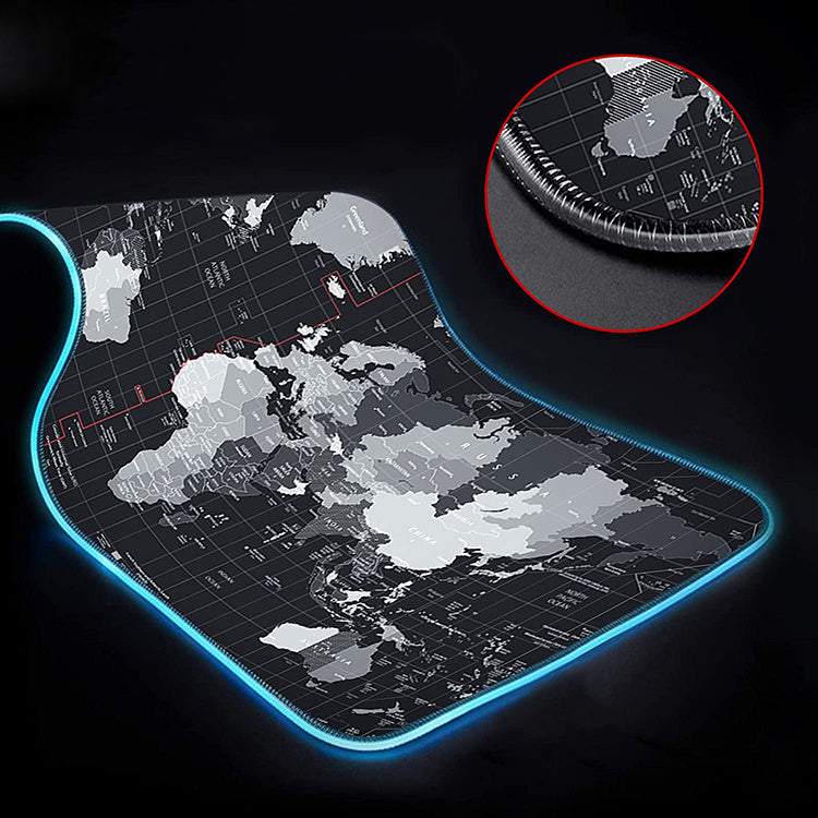 Spēļu peles paliktnis RGB – pasaules karte XXL 90x40cm