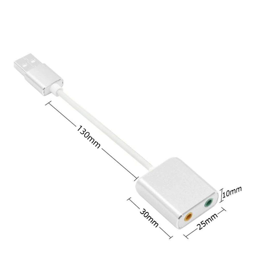 Pārveidotājs austiņām ar mikrofonu USB uz 2x 3,5mm