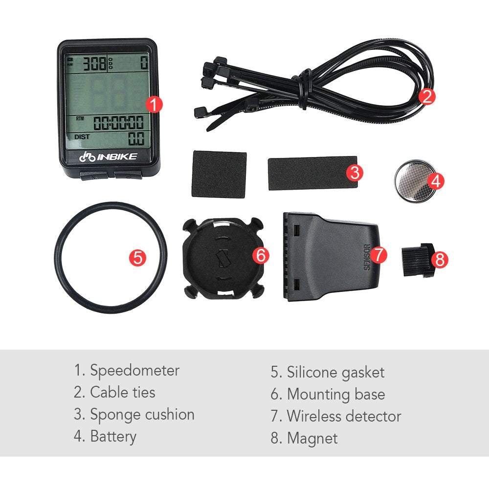 Bezvadu velosipēda spidometrs