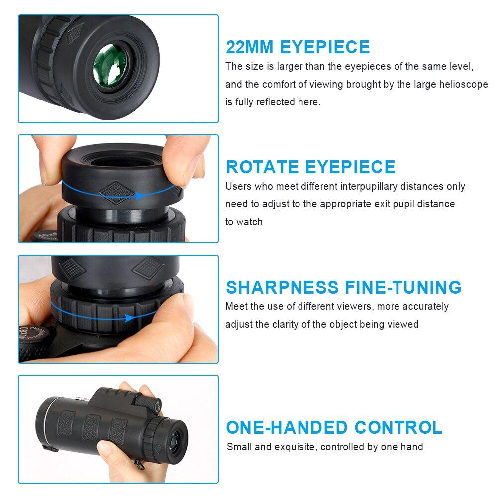 Telefona teleskops uz statīva