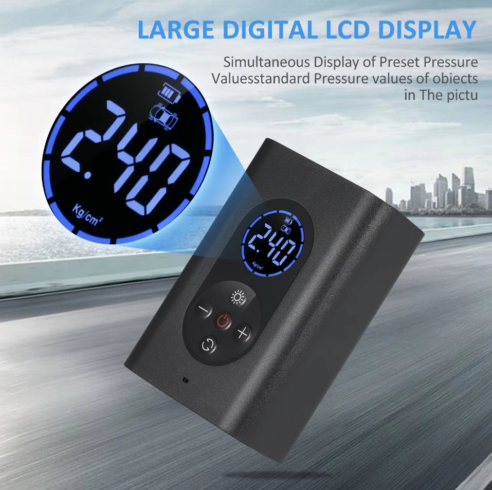 Viedais bezvadu gaisa sūknis 150 psi ar LED gaismu