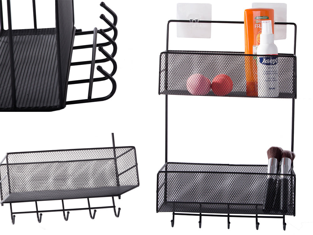 Metāla organizatora piekarināms plaukts virtuves plaukts vannas istabas pakaramais