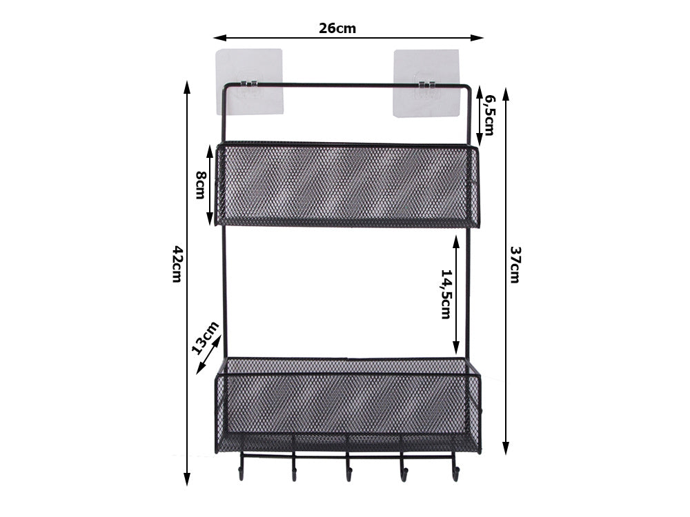 Metāla organizatora piekarināms plaukts virtuves plaukts vannas istabas pakaramais