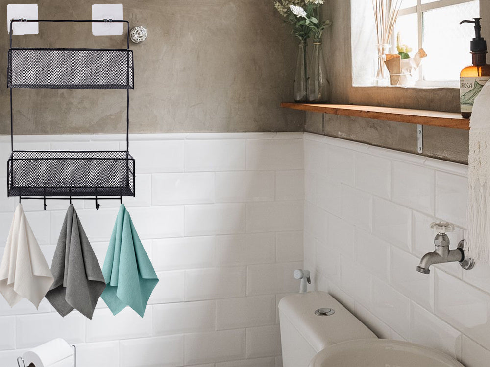 Metāla organizatora piekarināms plaukts virtuves plaukts vannas istabas pakaramais