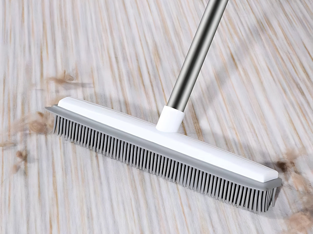 Silikona gumijas slota slaucīšanai ar metāla rokturi 120 cm