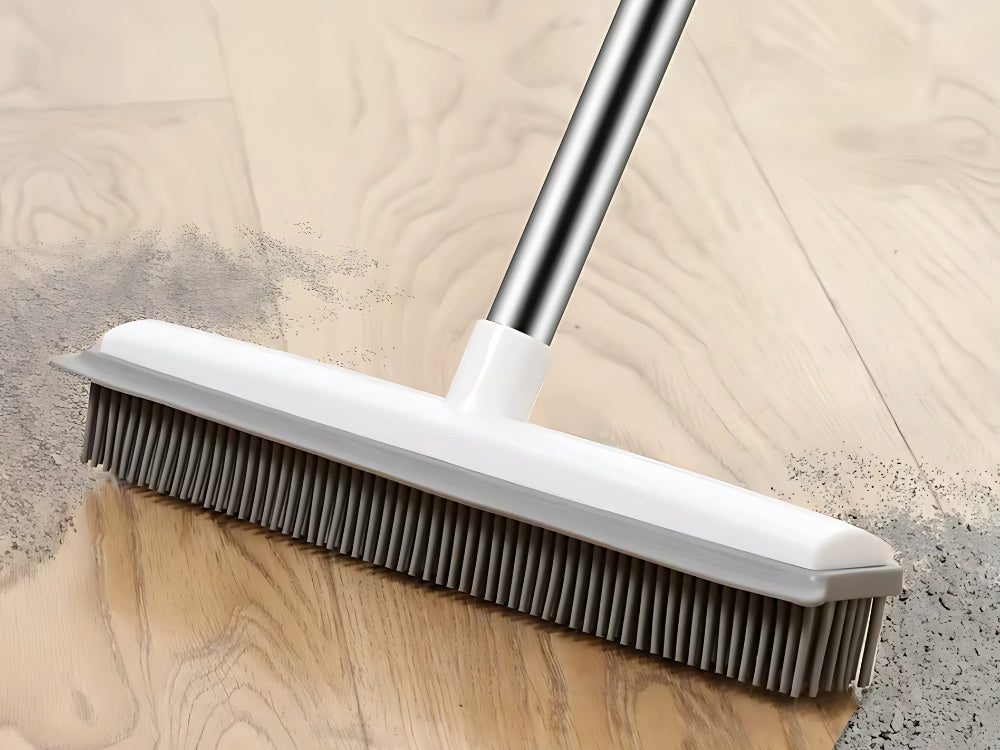 Silikona gumijas slota slaucīšanai ar metāla rokturi 120 cm