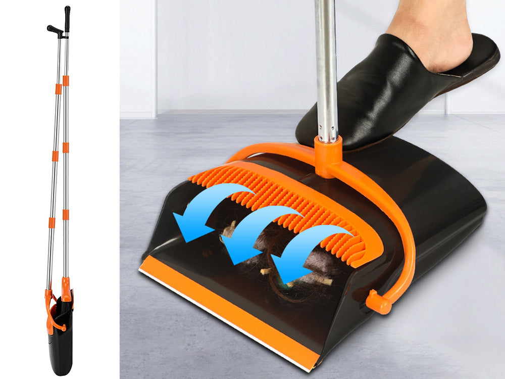 Slinka cilvēka slaucīšanas komplekts Swifter birste Mop tīrīšanas tīrītājs atkritumu liekšķere 2in1