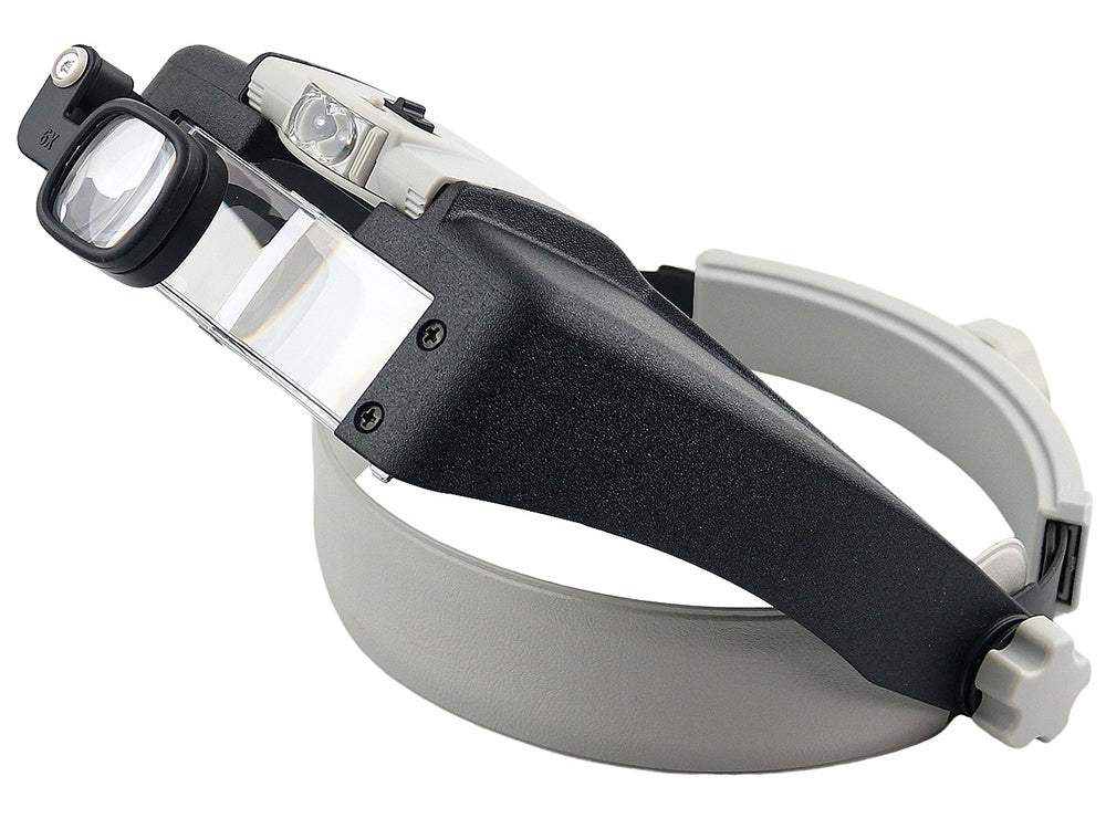 Priekšējais lukturis 2 LED precīzijas brilles 1,5x 17x