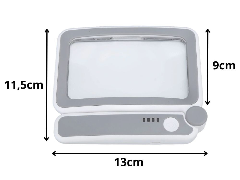 Apgaismots lasīšanas palielināmais stikls 4x ar LED apgaismojumu