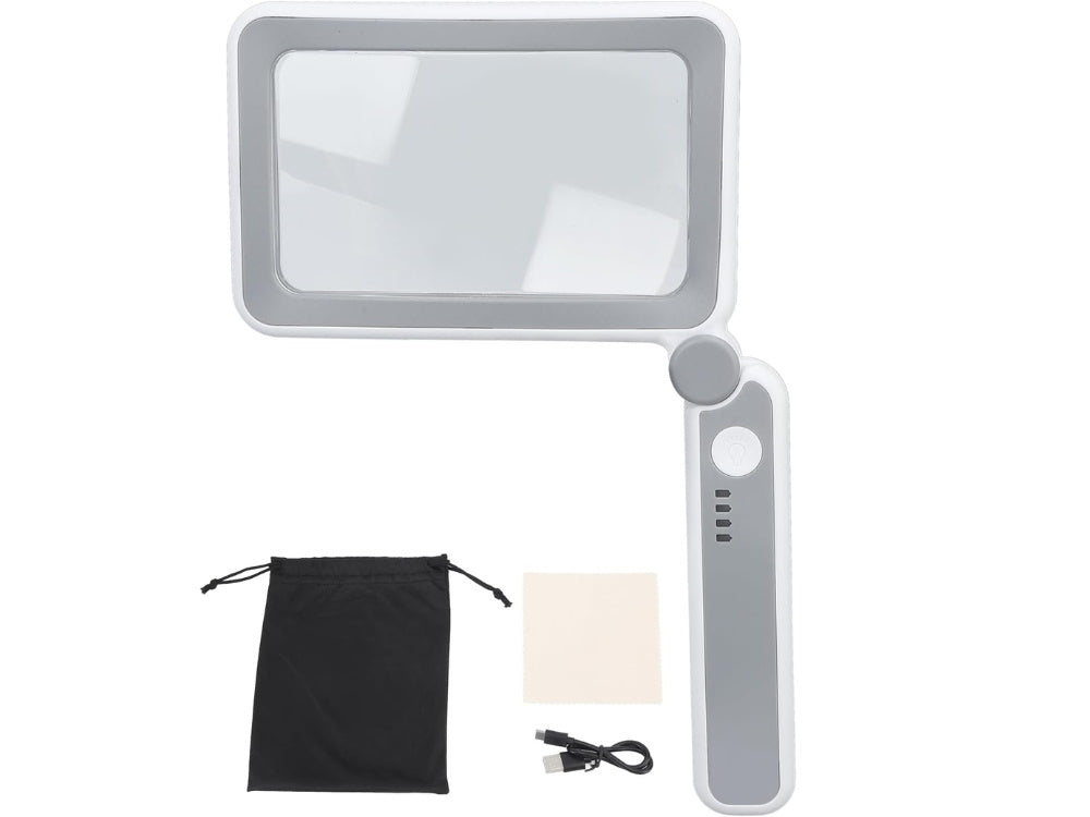 Apgaismots lasīšanas palielināmais stikls 4x ar LED apgaismojumu