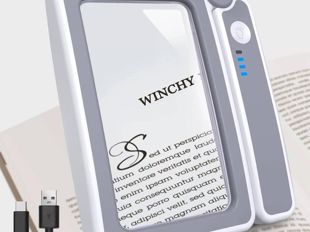 Apgaismots lasīšanas palielināmais stikls 4x ar LED apgaismojumu