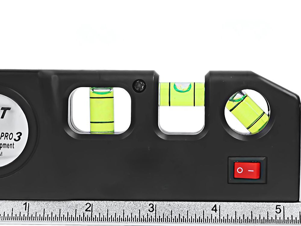 Precīzs lāzera līmeņrādis ar 2,5 m mērlenti, lāzers, 3 LED režīmi, USB