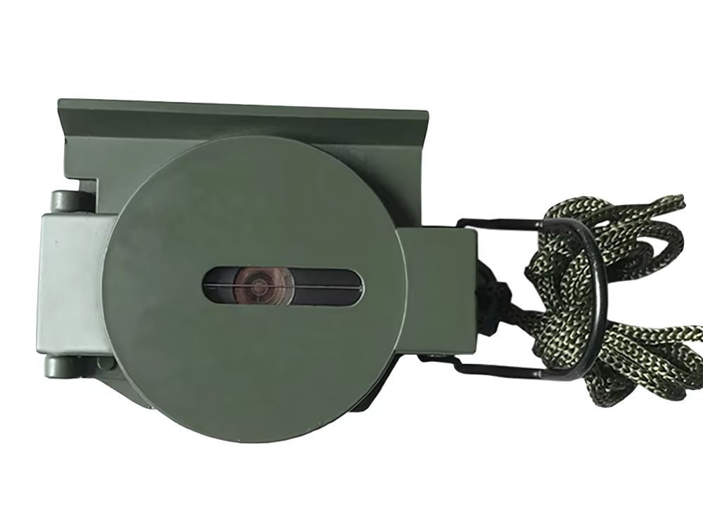 Profesionāls taktiskais militārais kompass ar metāla slēdzamu lineālu