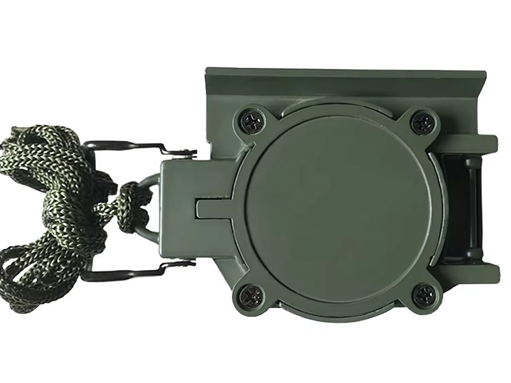 Profesionāls taktiskais militārais kompass ar metāla slēdzamu lineālu