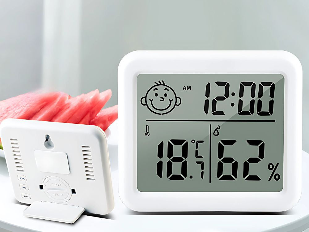 Termometra higrometra pulkstenis elektroniskais kalendārs iekšējais bezvadu