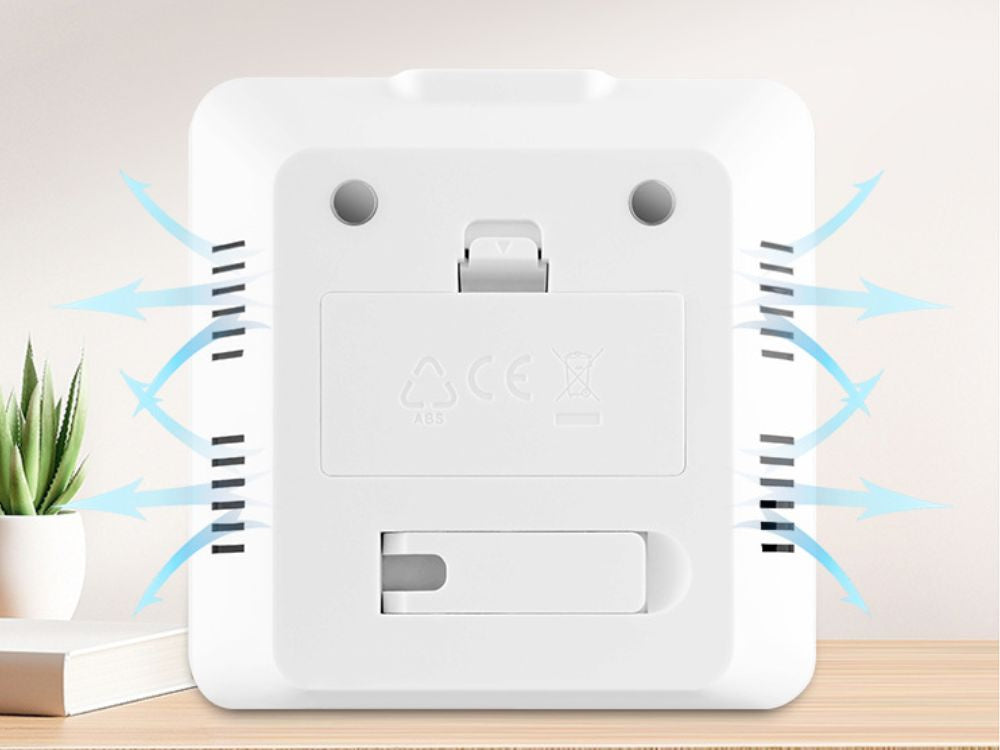 Termometra laika stacijas iekšējais higrometra pulkstenis ar akumulatoru LCD