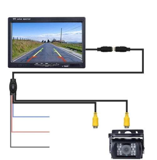 Atpakaļgaitas kamera ar 7 collu monitoru