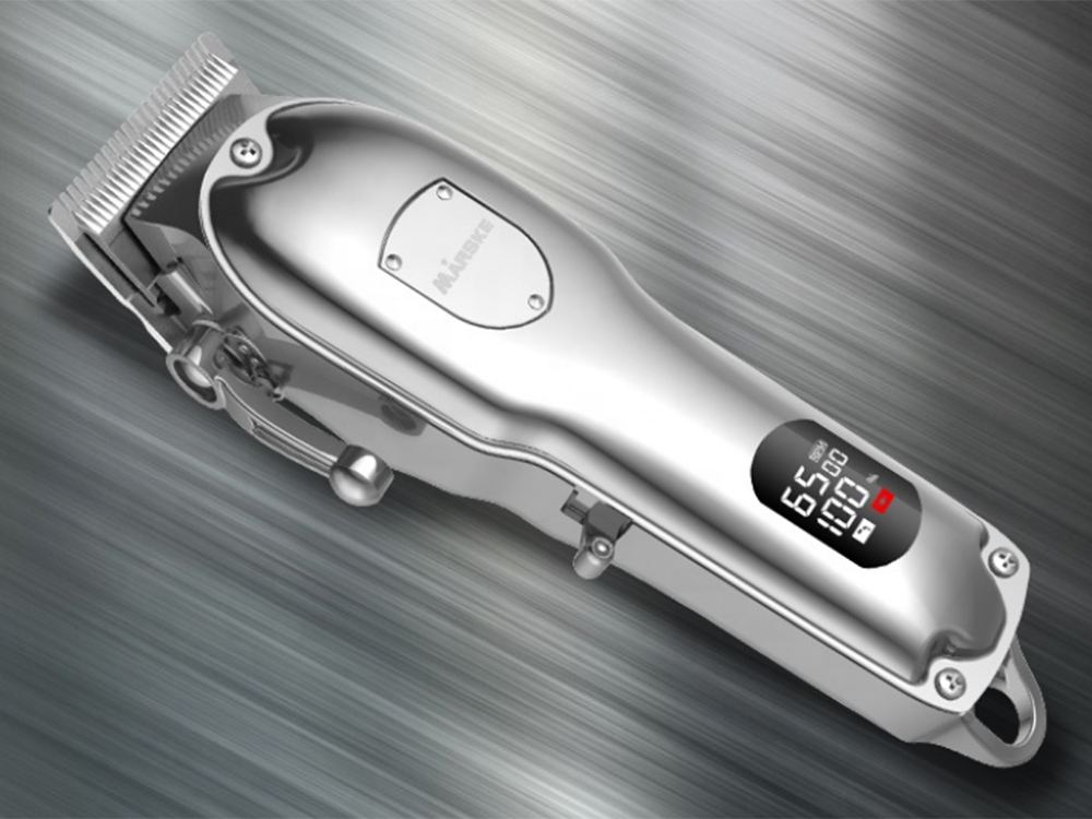 Profesionālais elektriskais bezvadu matu trimmeris ar LCD displeju + piederumi