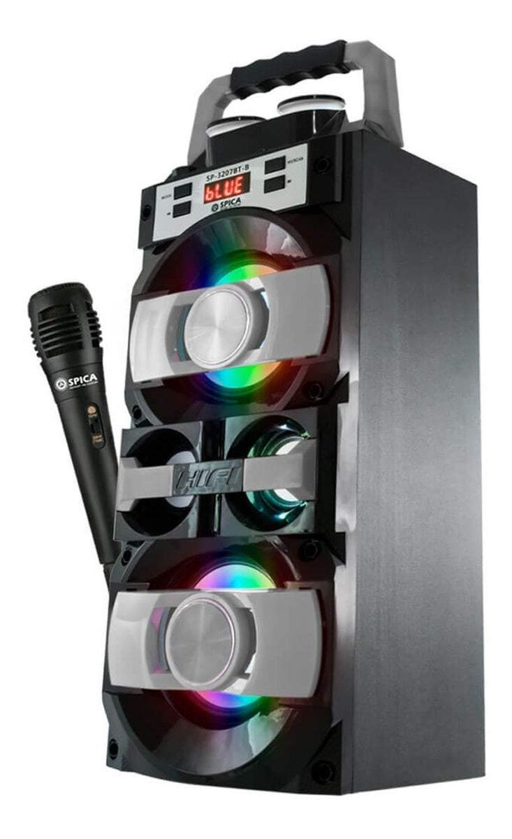 Bezvadu portatīvais bluetooth karaoke skaļrunis