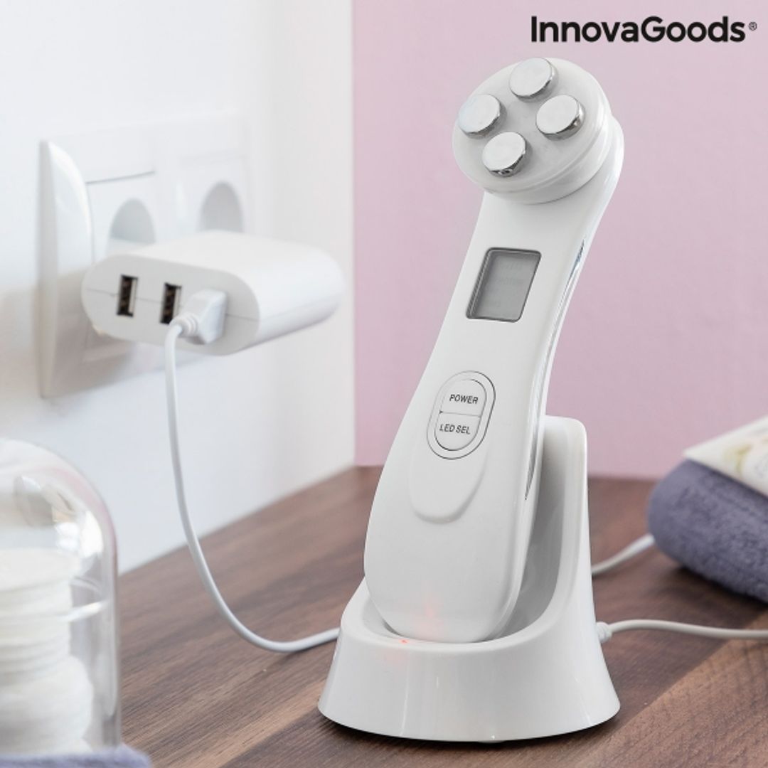 EMS sejas masieris un tīrītājs RGB ar radiofrekvenci, fototerapiju un elektrostimulāciju