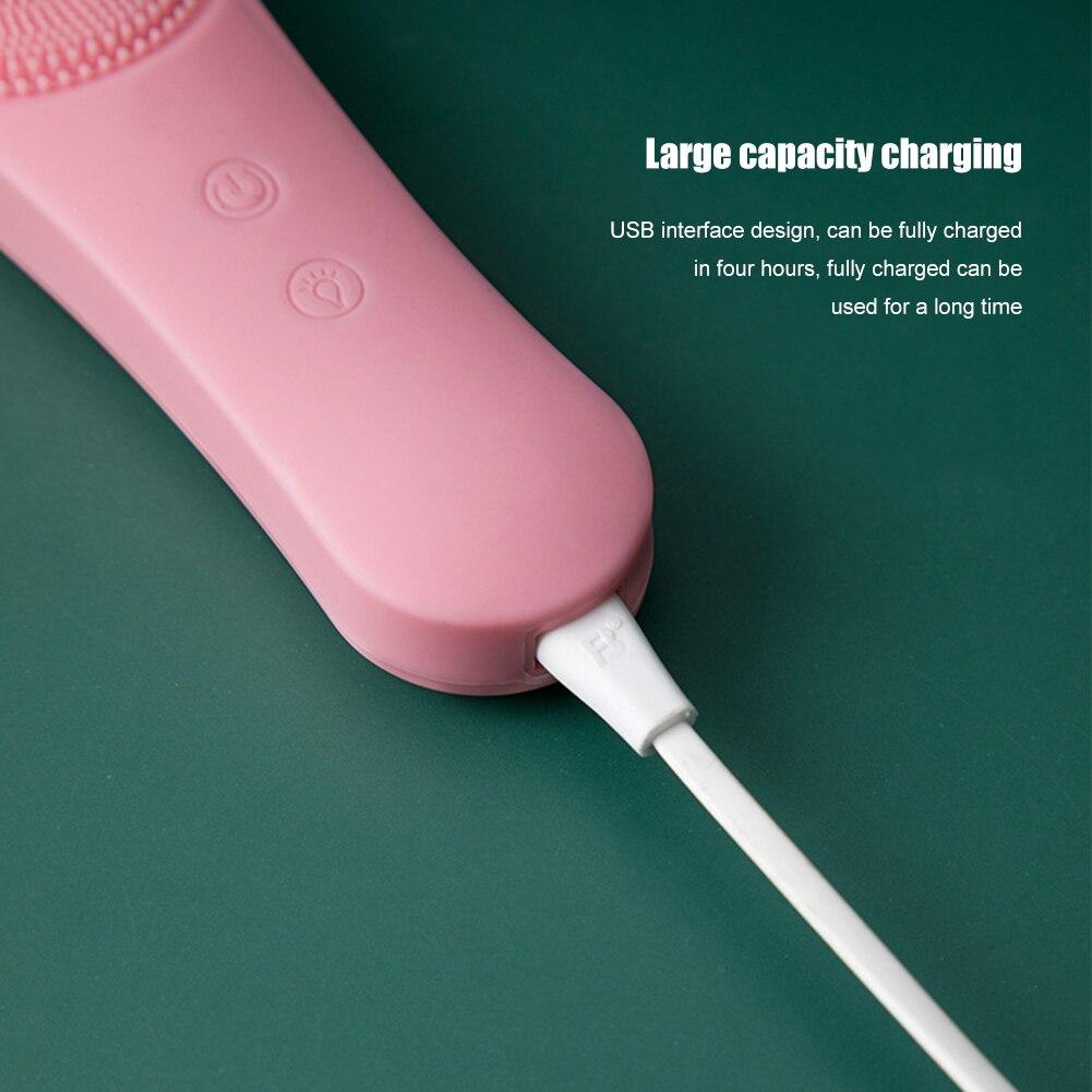 Elektriskā sejas tīrīšanas birstīte ar LED fotoniem