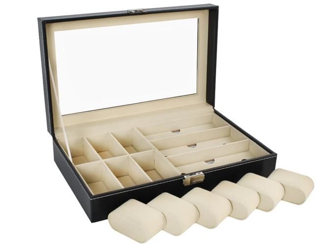 Organizators pulksteņiem un brillēm melns