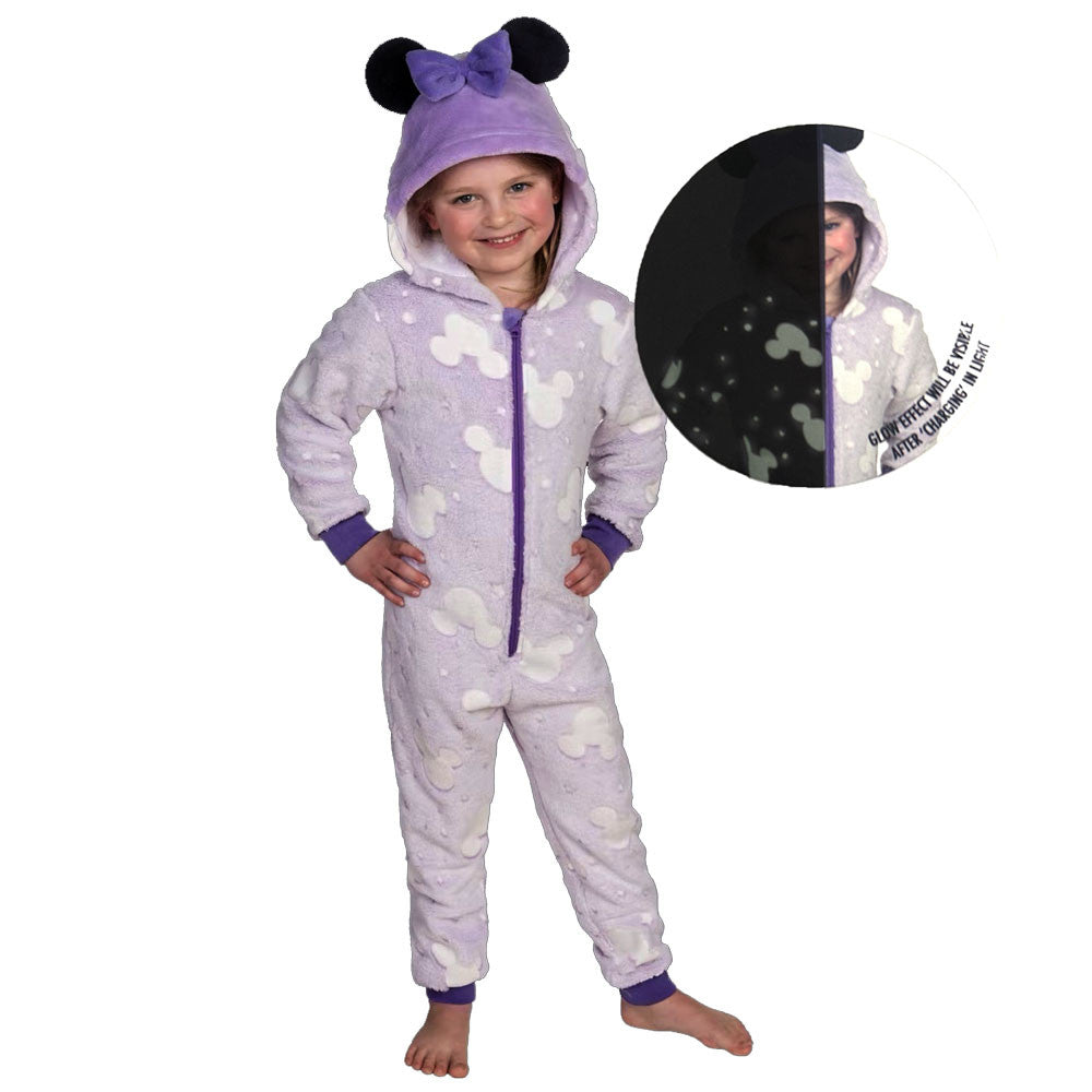 Disney Minnie tumsā spīdošā bērnu garā pidžama, kombinezons 98/104 cm