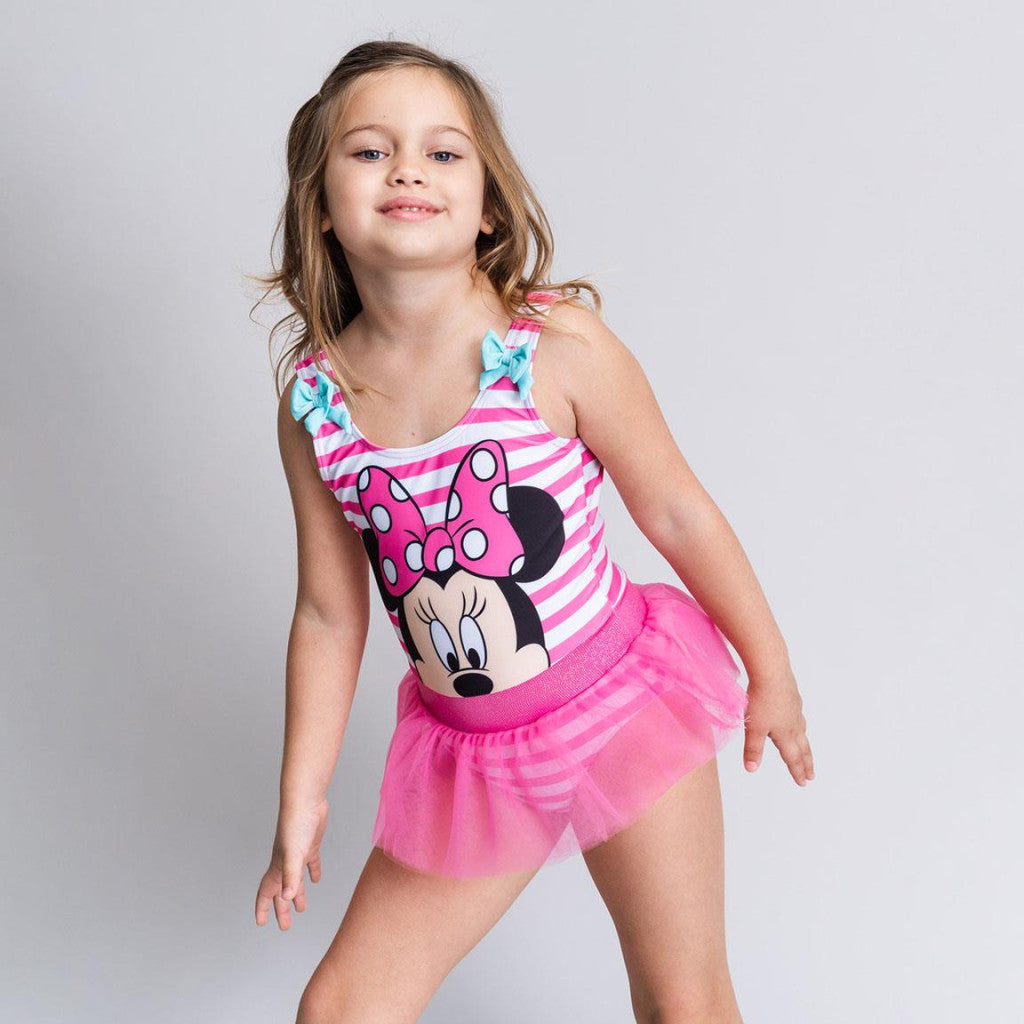 Disney Minnie svītrainais bērnu peldkostīms, peldēšanai, 6 gadi