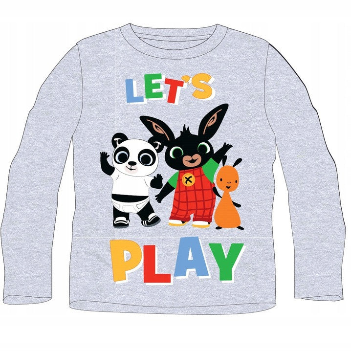 Bing Play pelēks bērnu krekls ar garām piedurknēm 6 gadi / 116 cm