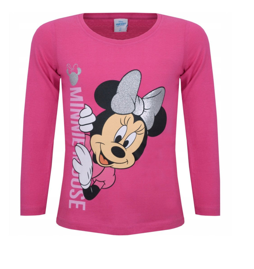 Disney Minnie Sudraba bērnu garais krekls, topiņš 122 cm