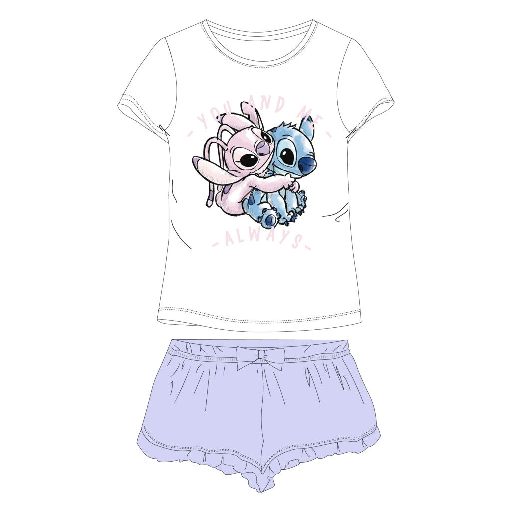 Disney Lilo un Stitch Always sieviešu īsā pidžama L