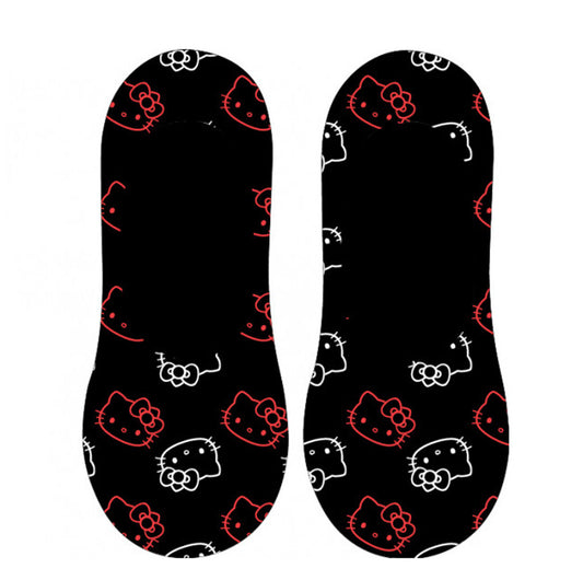 Hello Kitty melnas sieviešu zeķes bez paslēpēm 39/42