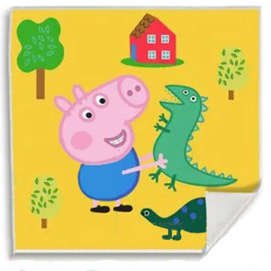 Peppa Pig Dino burvju roku dvielis, sejas dvielis, 30x30cm