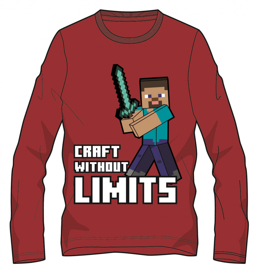 Minecraft bērnu krekls ar garām piedurknēm, 6 gadu vecumam