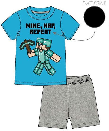 Minecraft bērnu īsās pidžamas 10 gadi