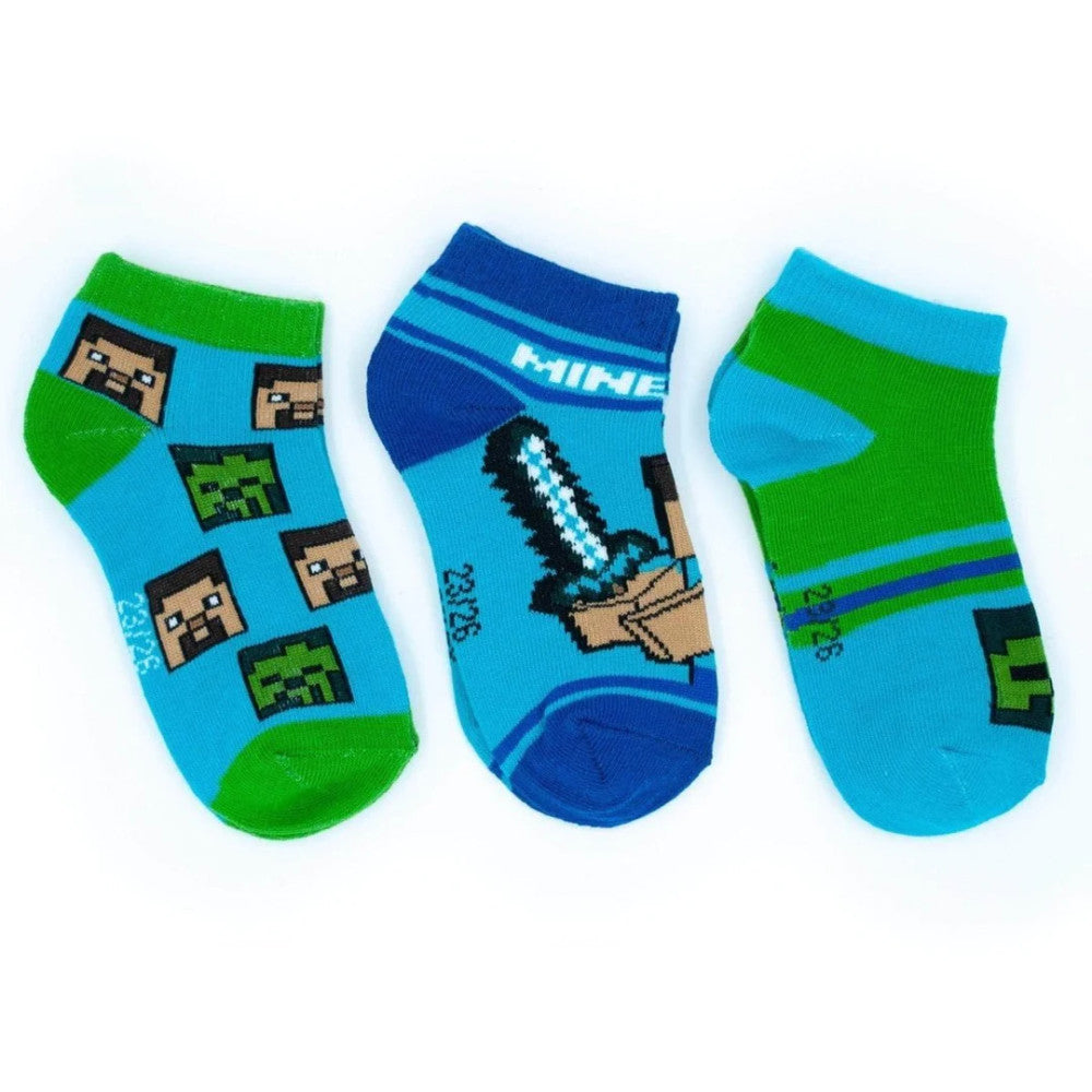 Minecraft bērnu zeķītes līdz potītēm 23/26