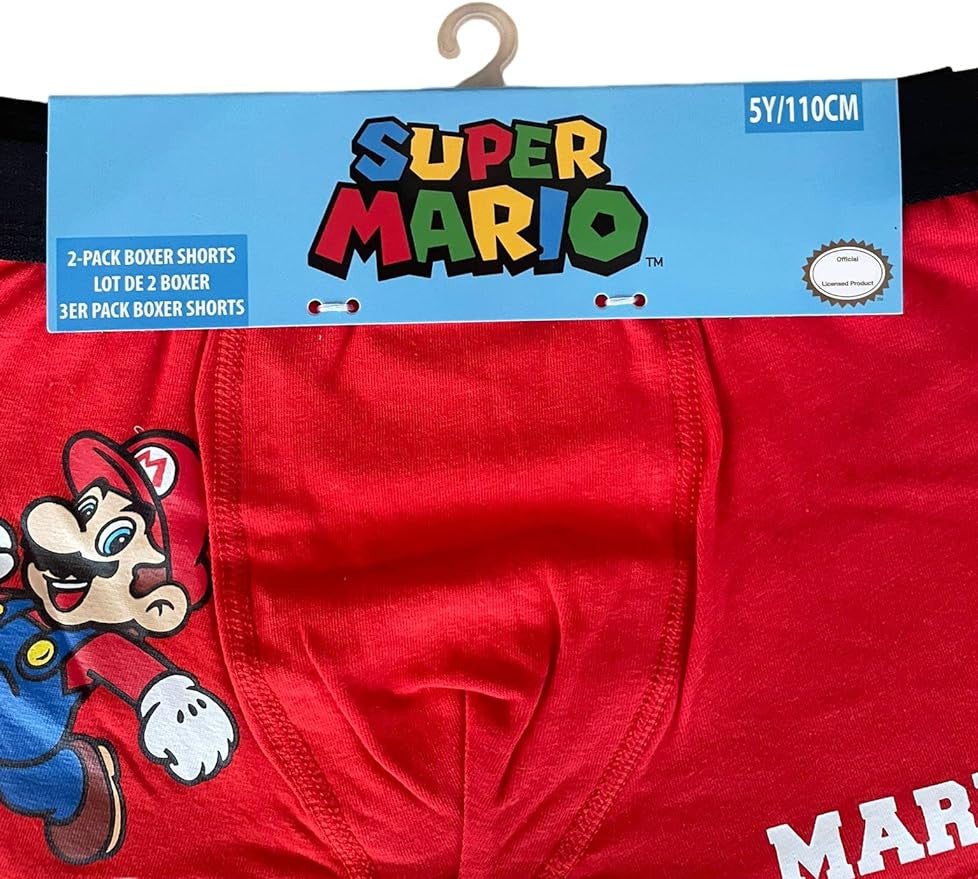 Super Mario bērnu bokseršorti, 2 gab. iepakojumā, 12 gadi