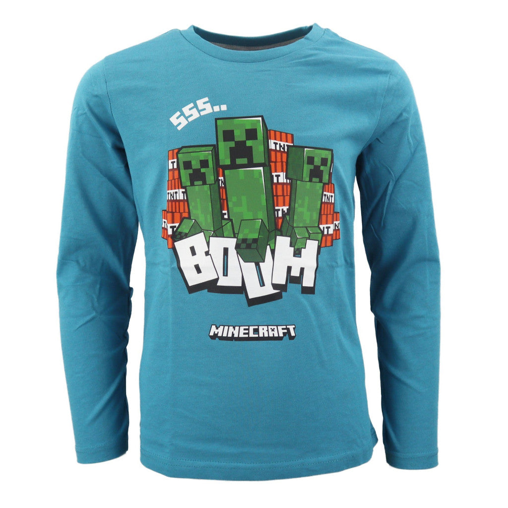 Minecraft Creeper bērnu krekliņš ar garām piedurknēm, 9 gadi