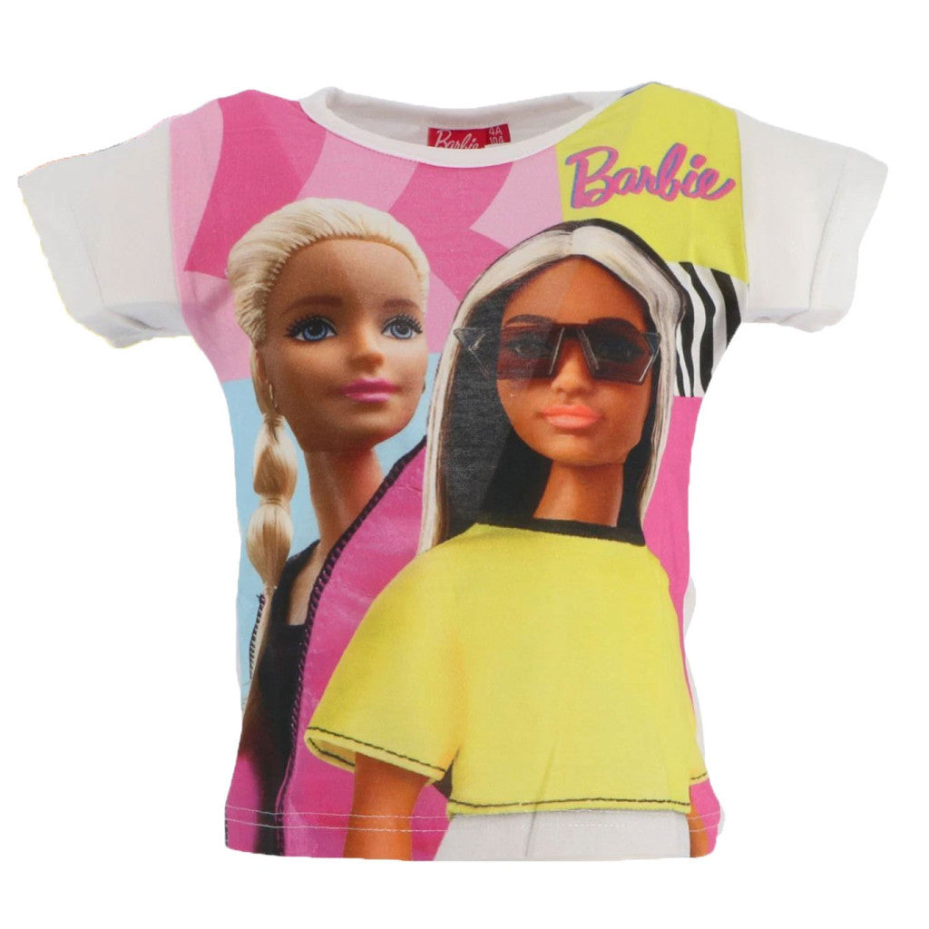 Barbie Icon balts bērnu īsais T-krekls, 3 gadi