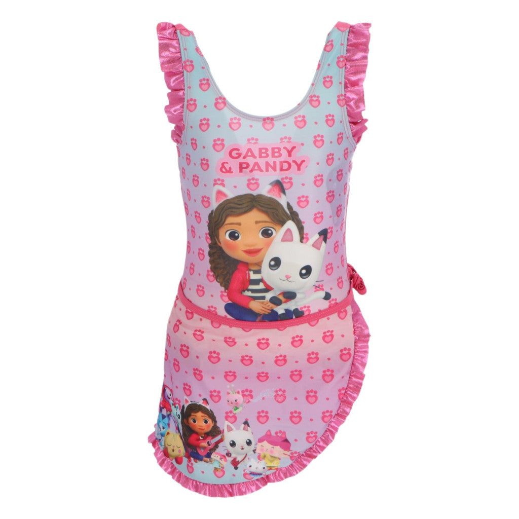 Gabby's Dollhouse Pandy bērnu peldkostīma un sarongu komplekts 7-8 gadi / 122-128 cm