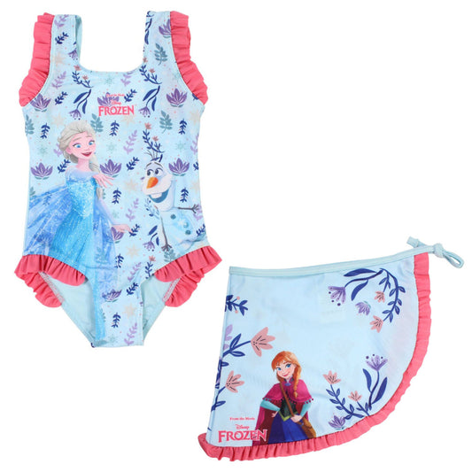 Disney Frozen bērnu peldkostīma un sarongu komplekts 5-6 gadi / 110-116 cm