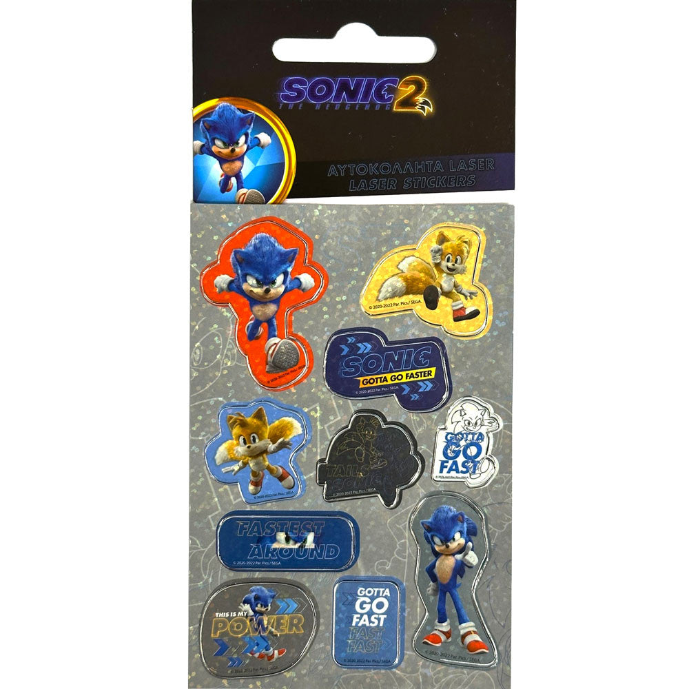 Sonic the Ezītis hologrammas uzlīmju komplekts