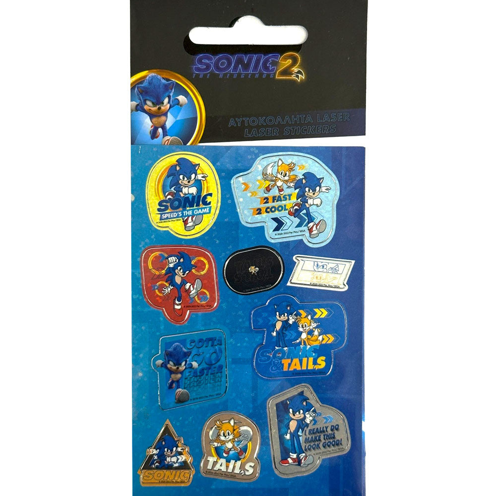 Sonic the Ezītis hologrāfisko uzlīmju komplekts