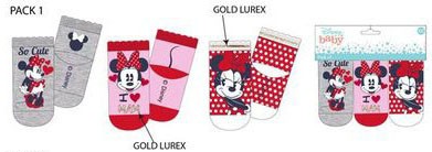 Disney Minnie mazuļu zeķītes 6/12 mēneši