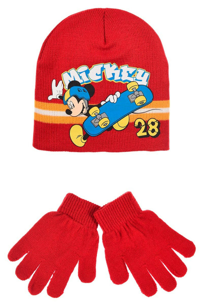 Disney Mickey Skate bērnu cepures + cimdu komplekts 52 cm
